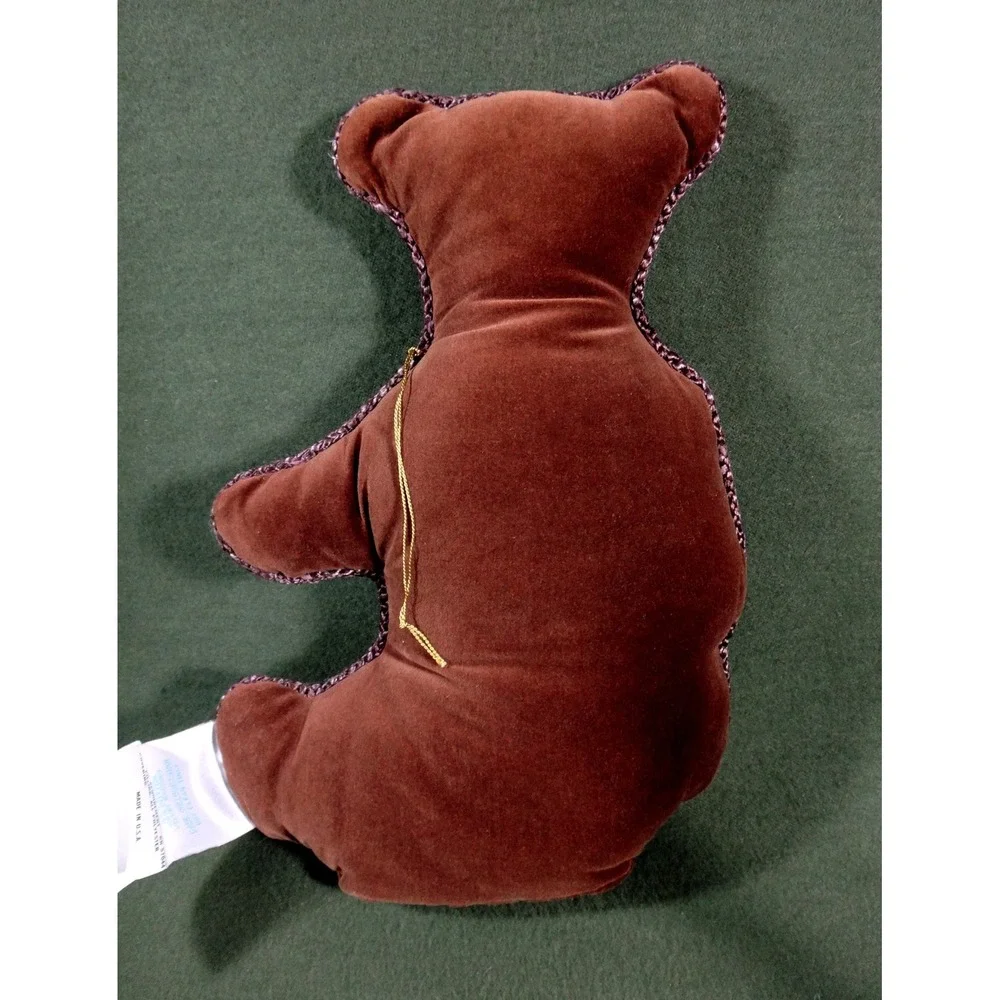 Needlepoint Embroidery decorative pillow TEDDY BEAR Katha Diddel Home Collection